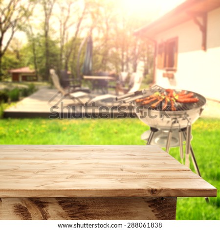grill table of free space and home with garden