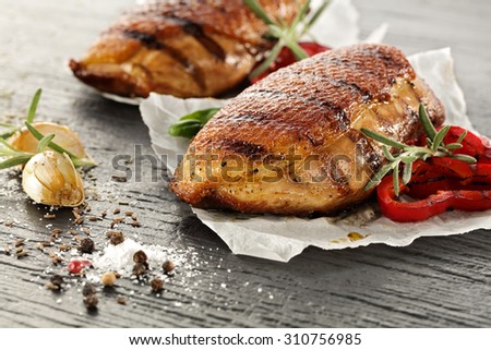 duck meat and paper