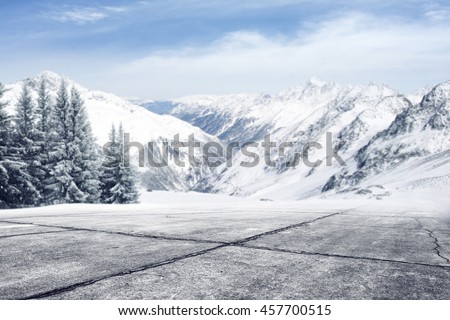 Similar – Image, Stock Photo Winter Streets ice road