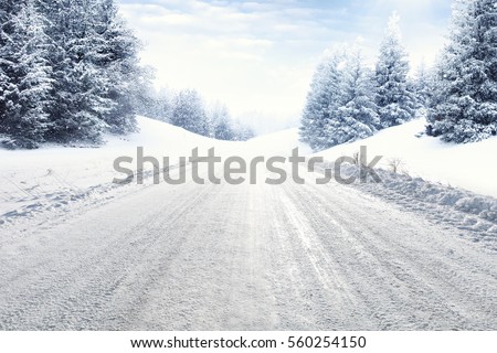 Similar – Image, Stock Photo Winter Streets ice road