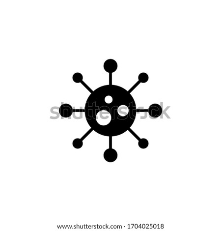 Virus icon - cartoon design. Vector bacteria symbol. Simple cell sign. Coronavirus, covid - 19 art.