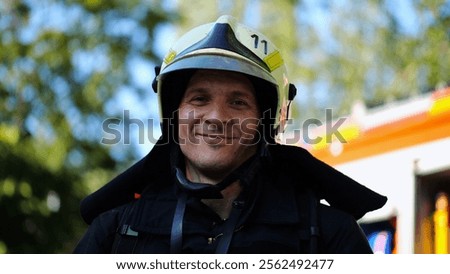 Similar – Image, Stock Photo Firetruck equipment, close up