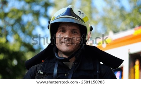 Similar – Image, Stock Photo Firetruck equipment, close up