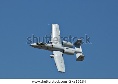 GLENDALE, AZ - MARCH 21: A U.S. Air Force A-10 Thunderbolt banks a turn at the biennial air show (\