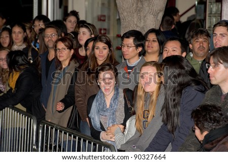 WESTWOOD, CA - DECEMBER 6: Fans at the premiere of \