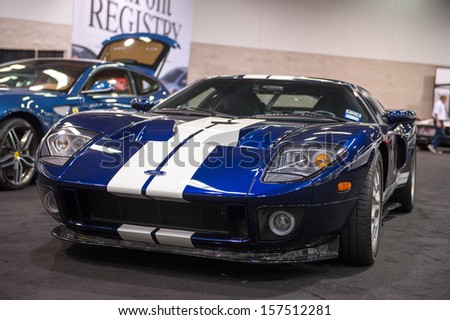 ANAHEIM, CA - OCTOBER 3: A Ford GT 1000 on display at the Orange County International Auto Show in Anaheim, CA on October 3, 2013.