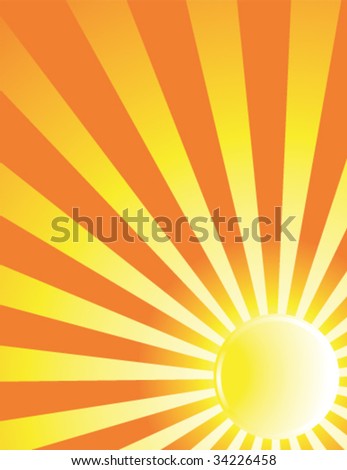 Yellow Sun Ray Background - Vector - 34226458 : Shutterstock