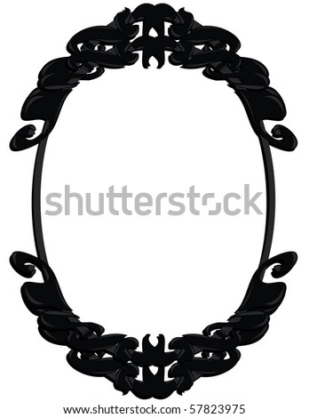 Black and gray oval frame - jpg version