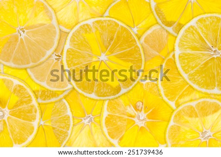 Lemon semitransparent background with back-light.