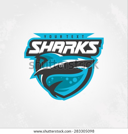 Modern professional sharks logo for a club or sport team