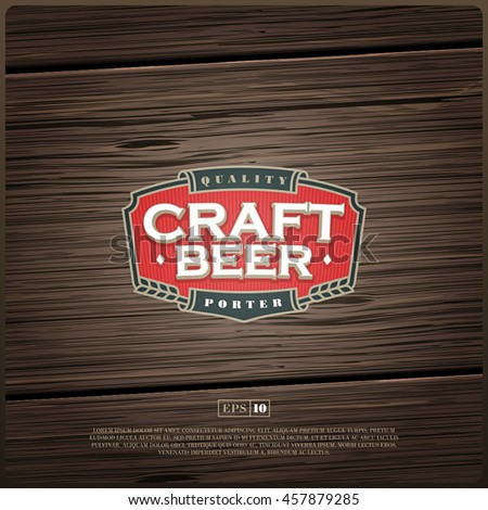 Modern professional label logo design template for a craft beer