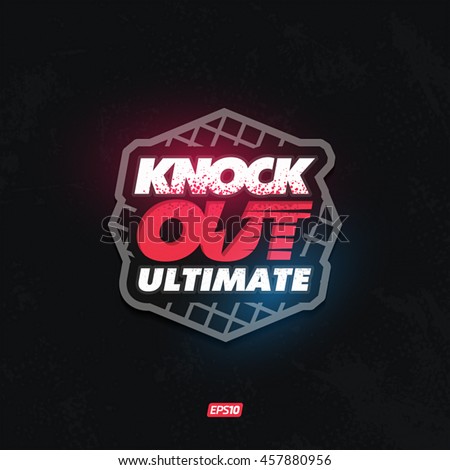 Modern professional knockout ultimate fighting template logo design