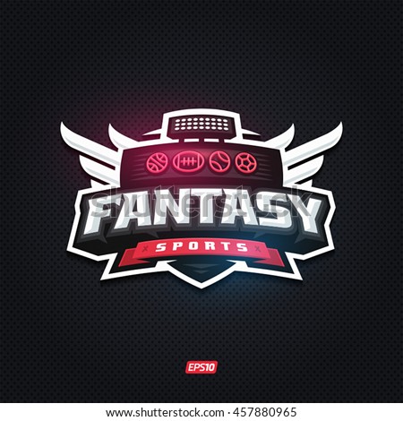 Modern professional fantasy sports template logo design