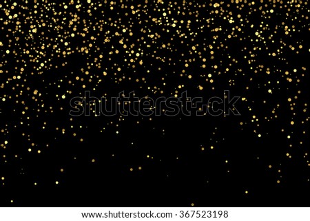 Gold Glitter Texture On A Black Background Stock Vector 367523198 ...