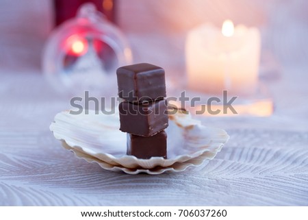 Similar – Image, Stock Photo Dominoes cookies on green table