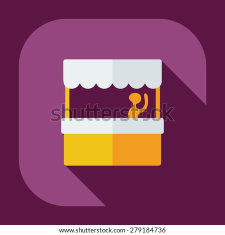 Flat modern design with shadow icon coffee stall