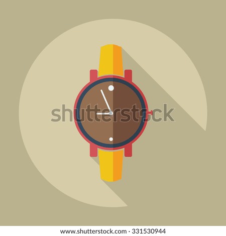 Flat modern design with shadow icons Wrist Watch