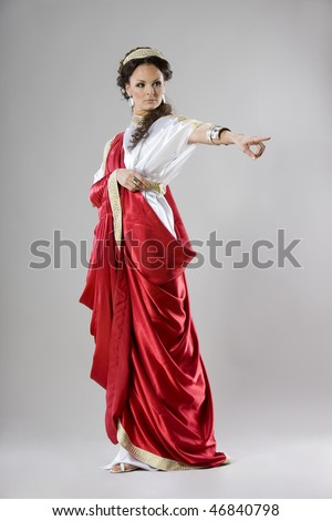 Neo-Classical Women Like Goddess In Roman Clothing. Stock Photo ...