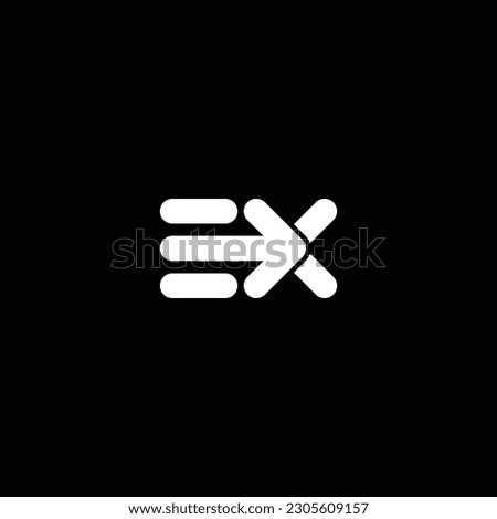 Creative letter EX X E XE logo design vector. Abstract arrow concept. Template Emblem Symbol Icon. Money Convert Exchange Currency Rate. 