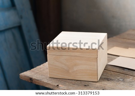 wooden box and wooden table