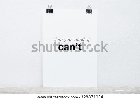 Inspirational Quote Poster. Wall Texture Background. \