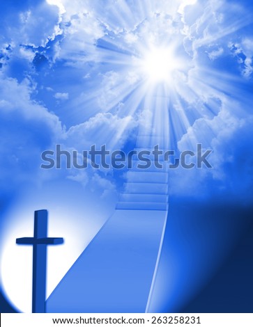 Stairway to heaven with light