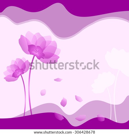 Illustration of purple flower on purple background