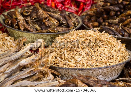 Small dry fish used in Asian cuisine