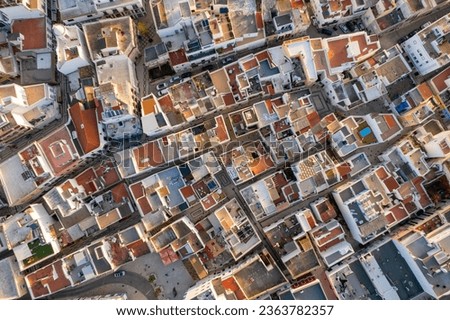 Image, Stock Photo Aerial view of Ria Formosa Natural Park in Olhao, Algarve, Portugal