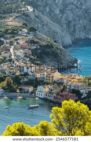 Similar – Image, Stock Photo Assos town on Cephalonia Ionian island in Greece. Summer travel vacation