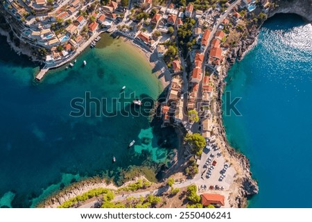 Similar – Image, Stock Photo Assos town on Cephalonia Ionian island in Greece. Summer travel vacation