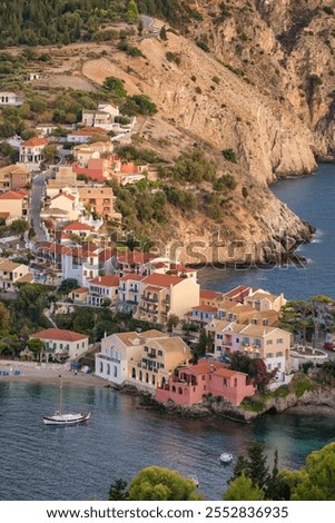 Similar – Image, Stock Photo Assos town on Cephalonia Ionian island in Greece. Summer travel vacation