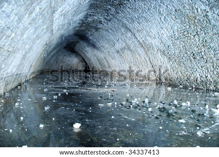 Ice tunnel.