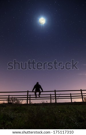 Similar – Image, Stock Photo fetch the moon from the sky