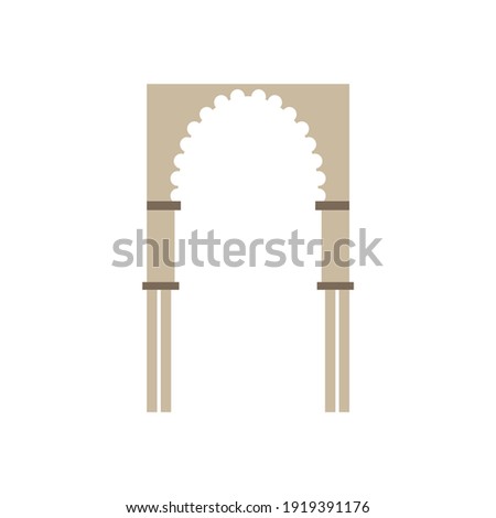 vector icon, arch of real alcazar in seville