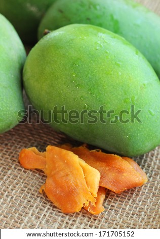 Mango fruit with candied fruits