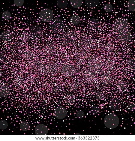 Shiny Purple Glitter On Black Background Stock Vector 363322373 ...