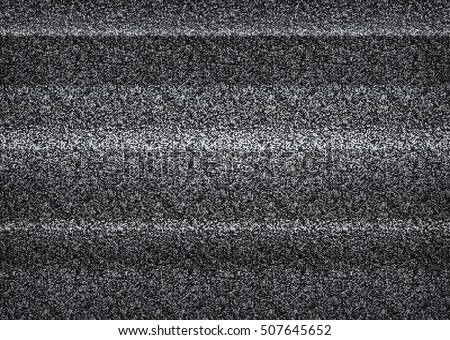 Static tv noise, bad tv signal, black and white, monochrome