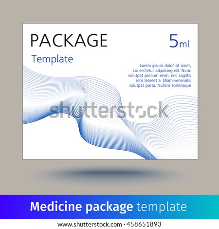 Medicine package template.