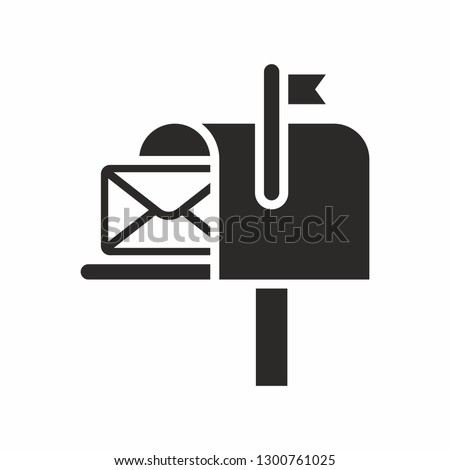 Mail box icon. Post box. PO box. Letter box.