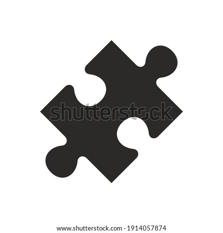 Puzzle icon. Vector icon isolated on white background.