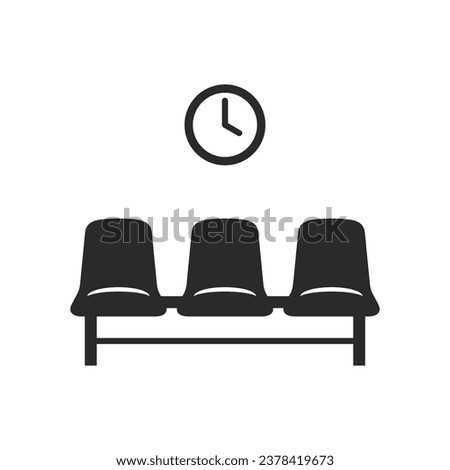 Waiting room icon. Waiting area. Vector icon isolated on white background.