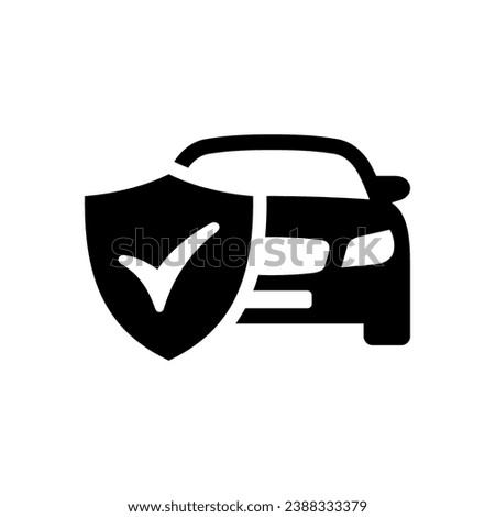 Car insurance icon. Vector icon isolated on white background.