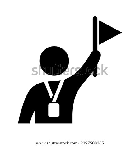 Tour guide icon. Tourism. Travelling. Vector icon isolated on white background.