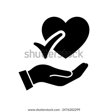 Health check icon. General health. Health insurance. Heart. Vector icon isolated on white background.