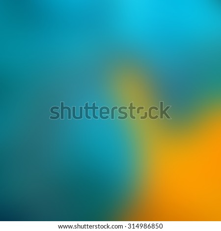 The blur Blue and yellow texture of Blue and Gold macaw bird\'s feathers for design and background works, the blue and yellow background