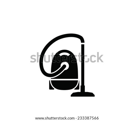 vector black cleaner icon on white background