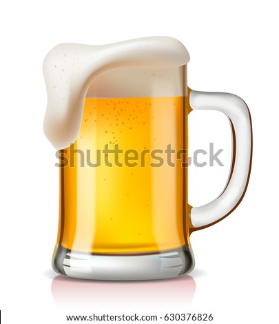 vector glass of beer on a white background