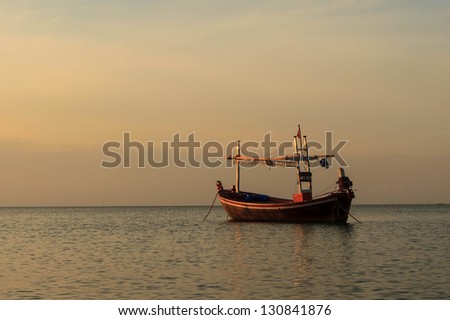 General cargo ship Fishing at the harbor
