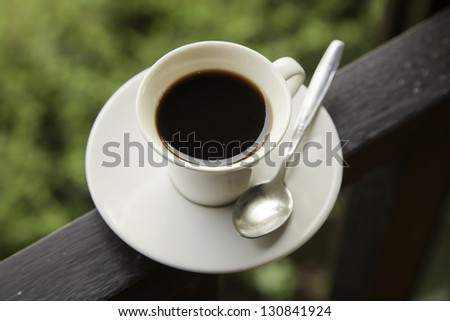 Extra coffee cup when you wake up in the window